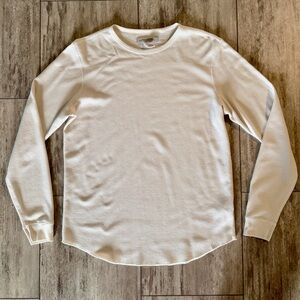 Outerknown Men’s White Thermal Long Sleeve Shirt